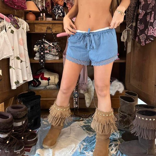 Vintage 90’s silky blue shorts