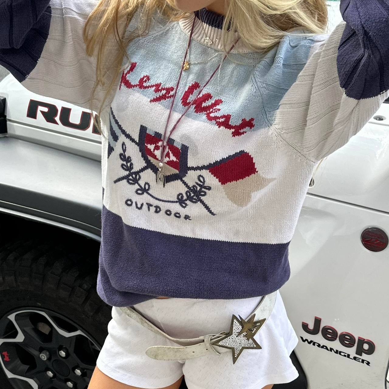 Vintage 90’s Key West preppy knit sweater top