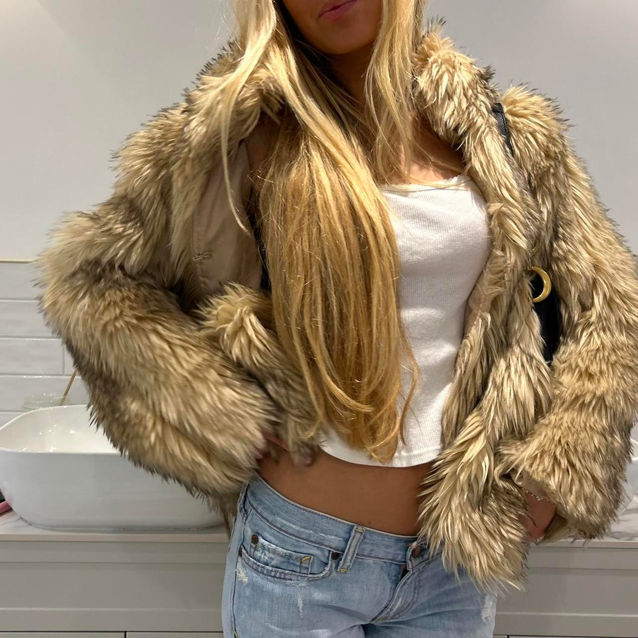 Vintage 2000’s faux fur jacket