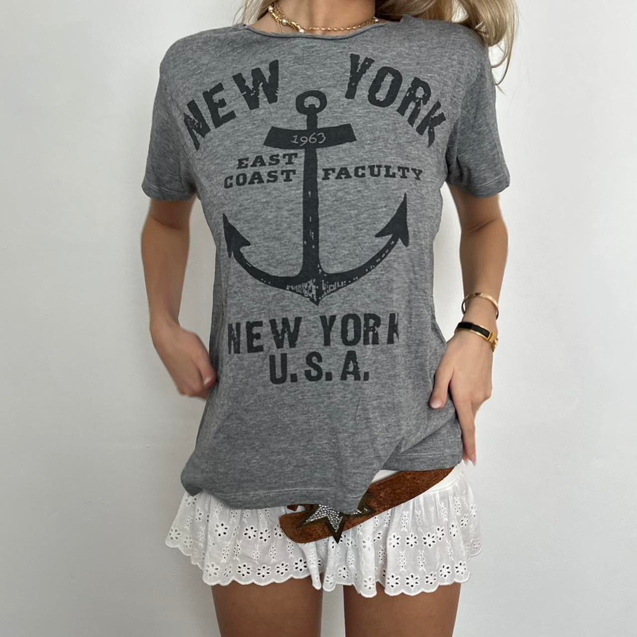 Vintage New York East Coast top ⚓️🩵