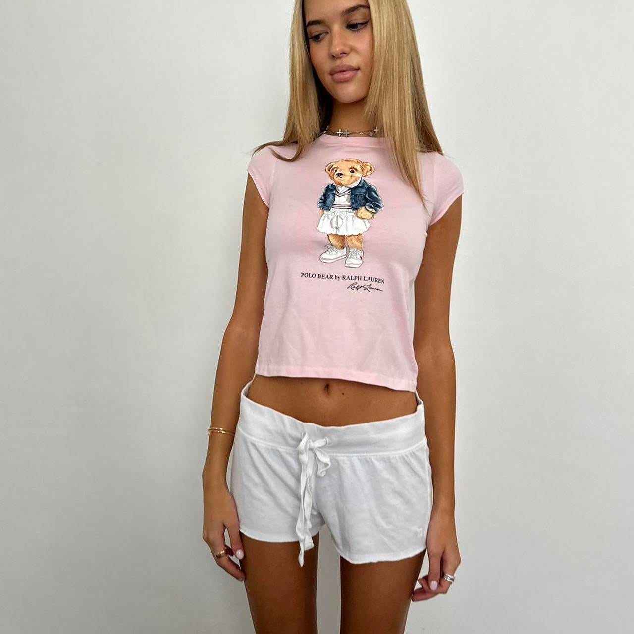 Vintage pink Ralph Lauren bear baby tee