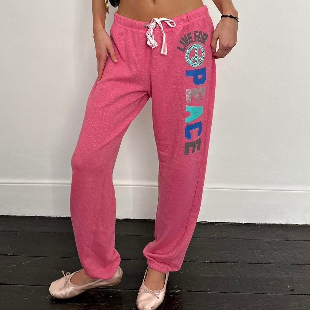 Vintage 2000’s Peace pink graphic sweatpants