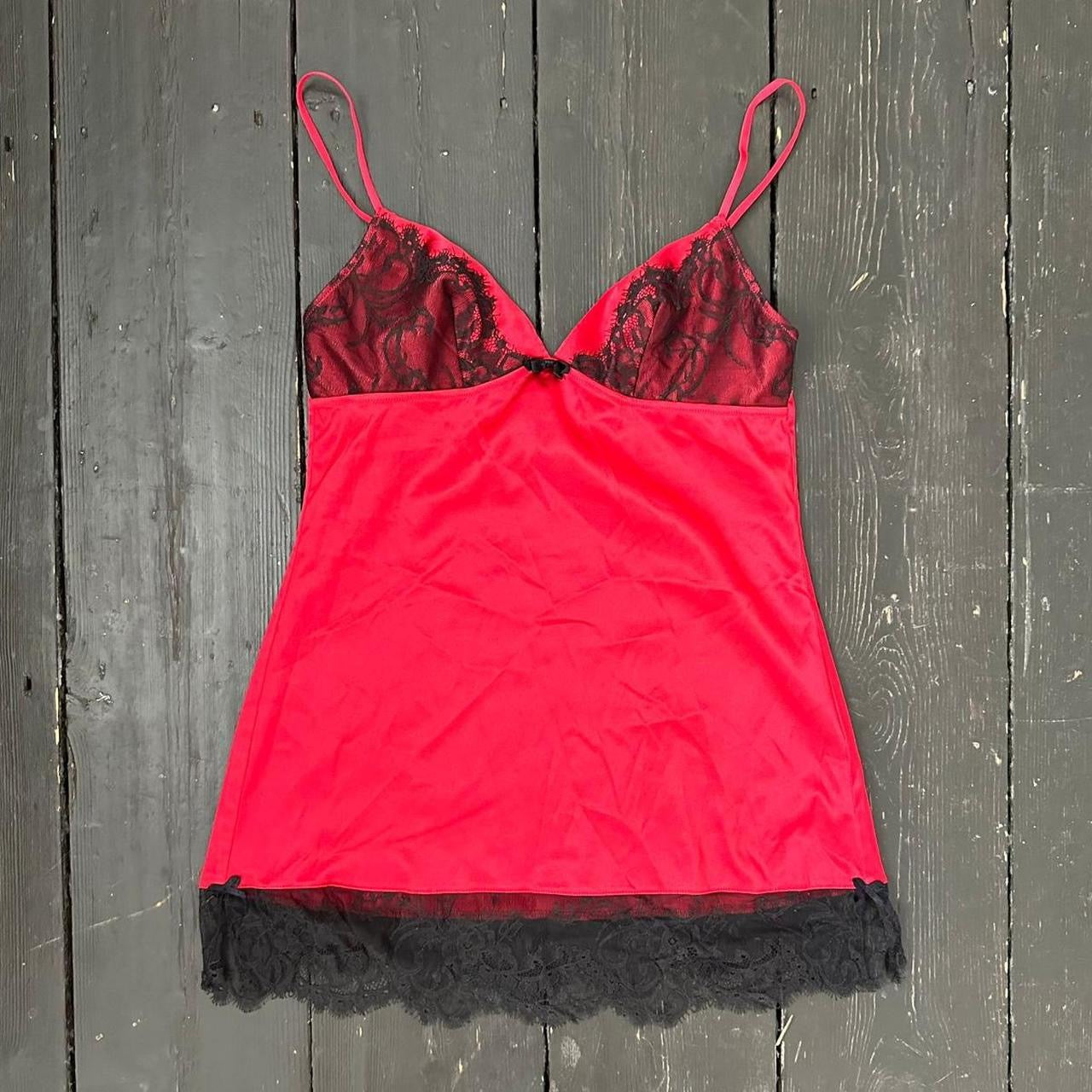 Vintage Victoria’s Secret red babydoll slip dress