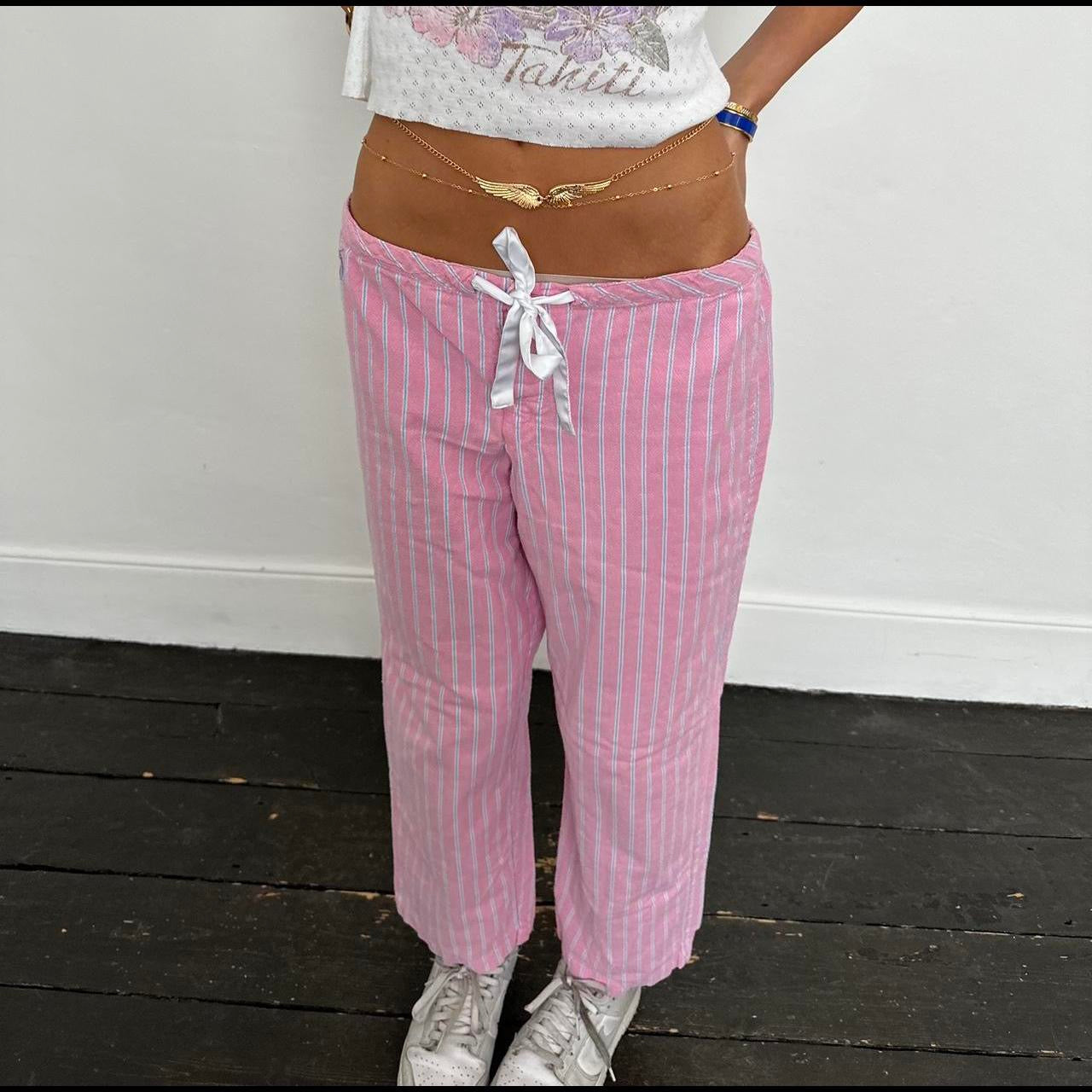 Vintage 90s Ralph Lauren pink striped pants