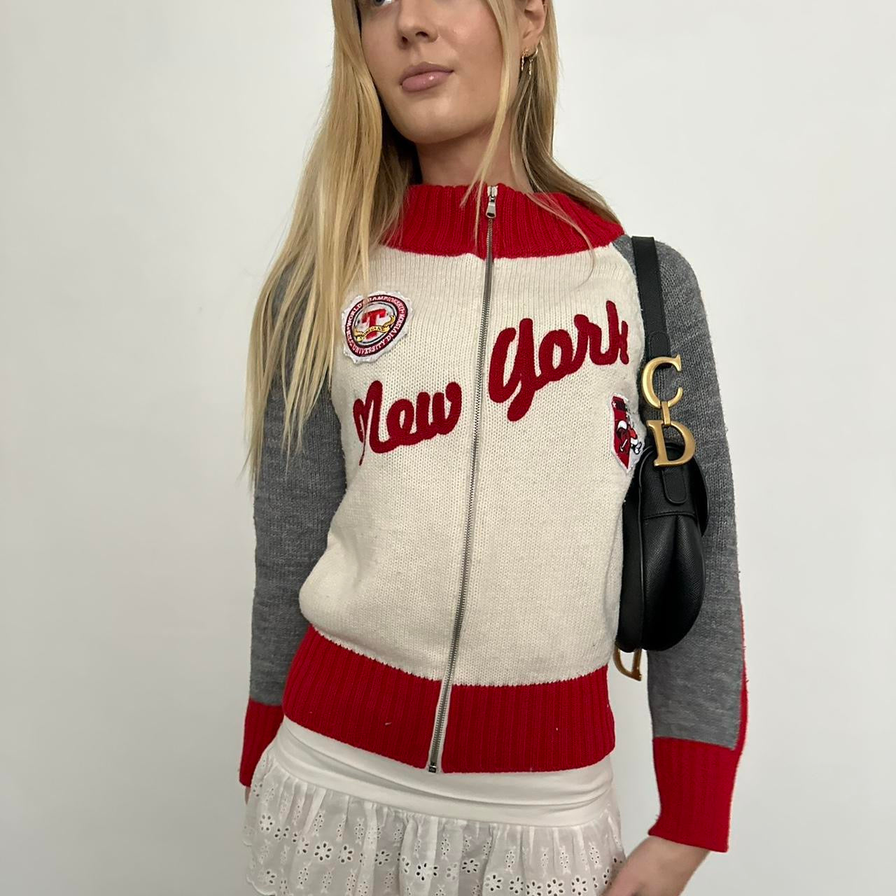 Vintage 90’s New York knit zip up