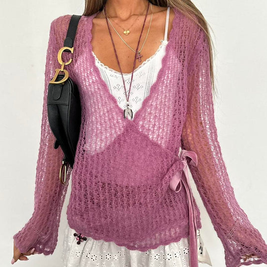 Vintage 2000s knit layering wrap top