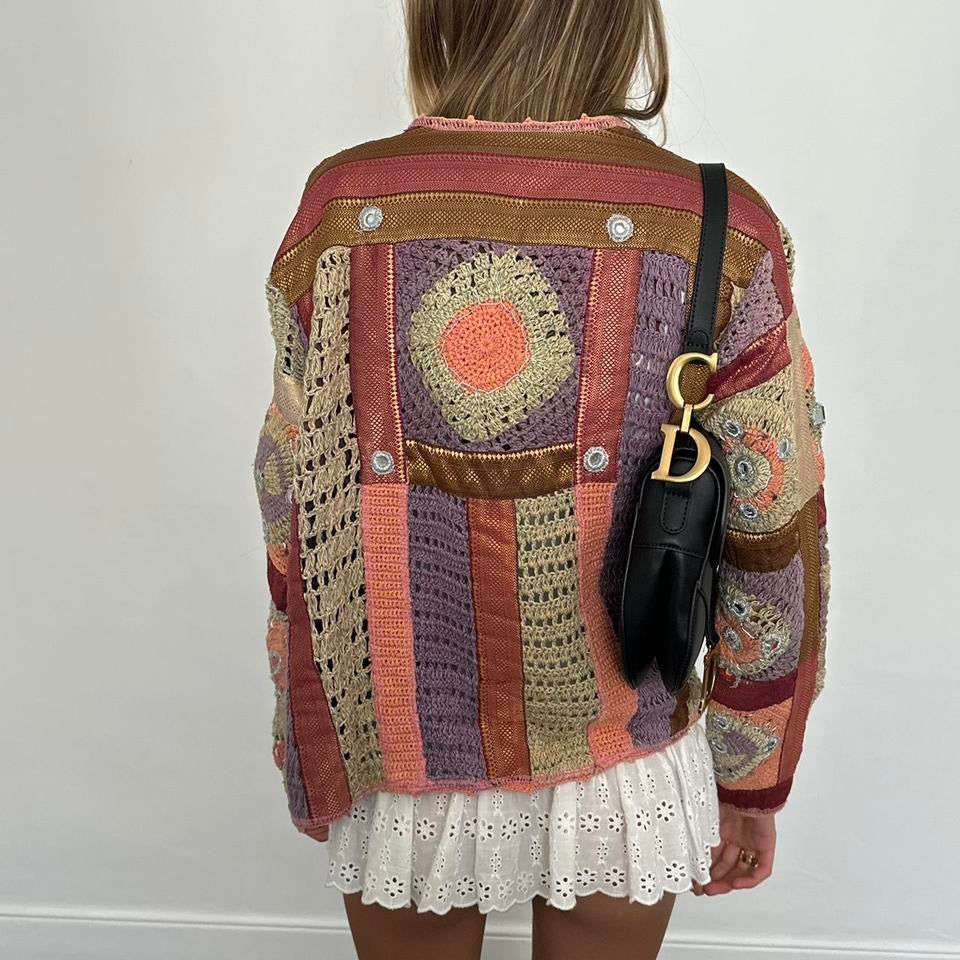 Vintage bohemian crochet jacket