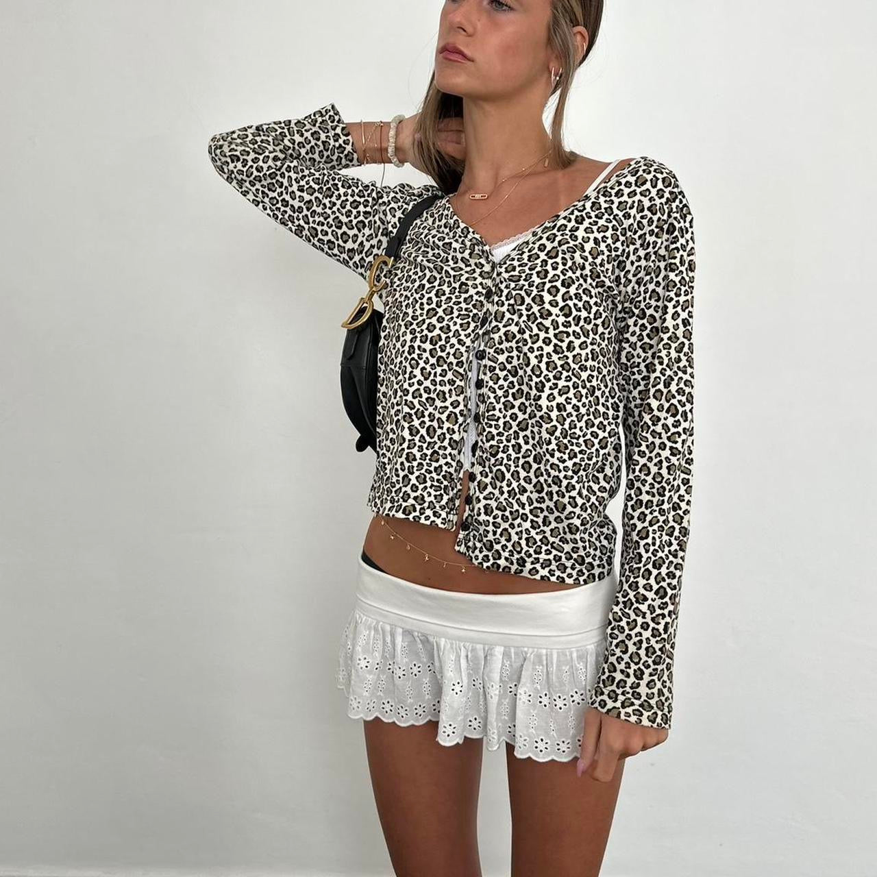 Vintage Victoria Secret leopard print cardigan