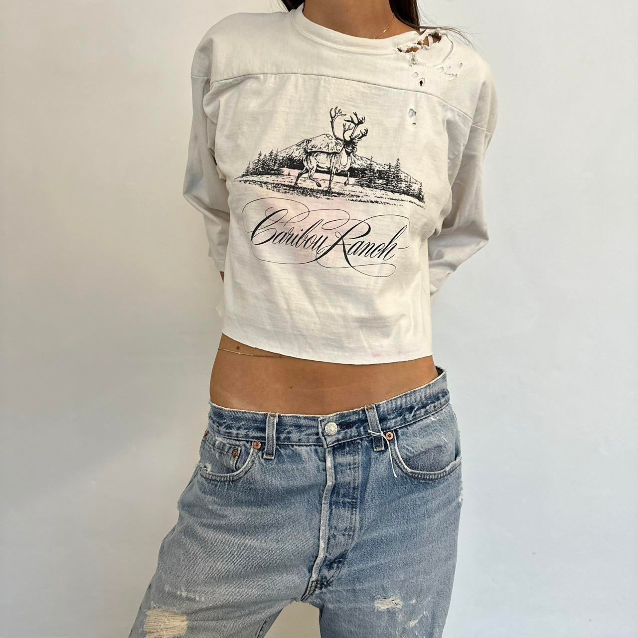 Vintage 90’s distressed deer top