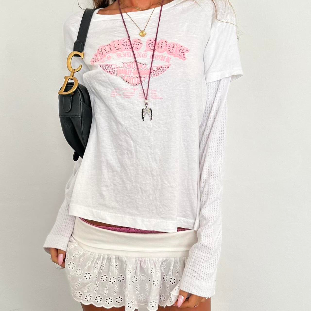 Vintage 90’s Harley Davidson long sleeve waffle top