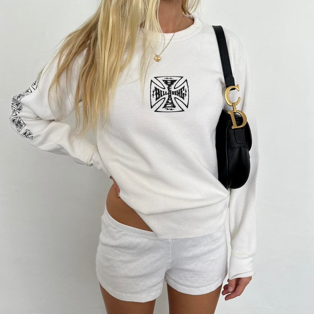 Vintage 90’s Billabong white waffle long sleeve top