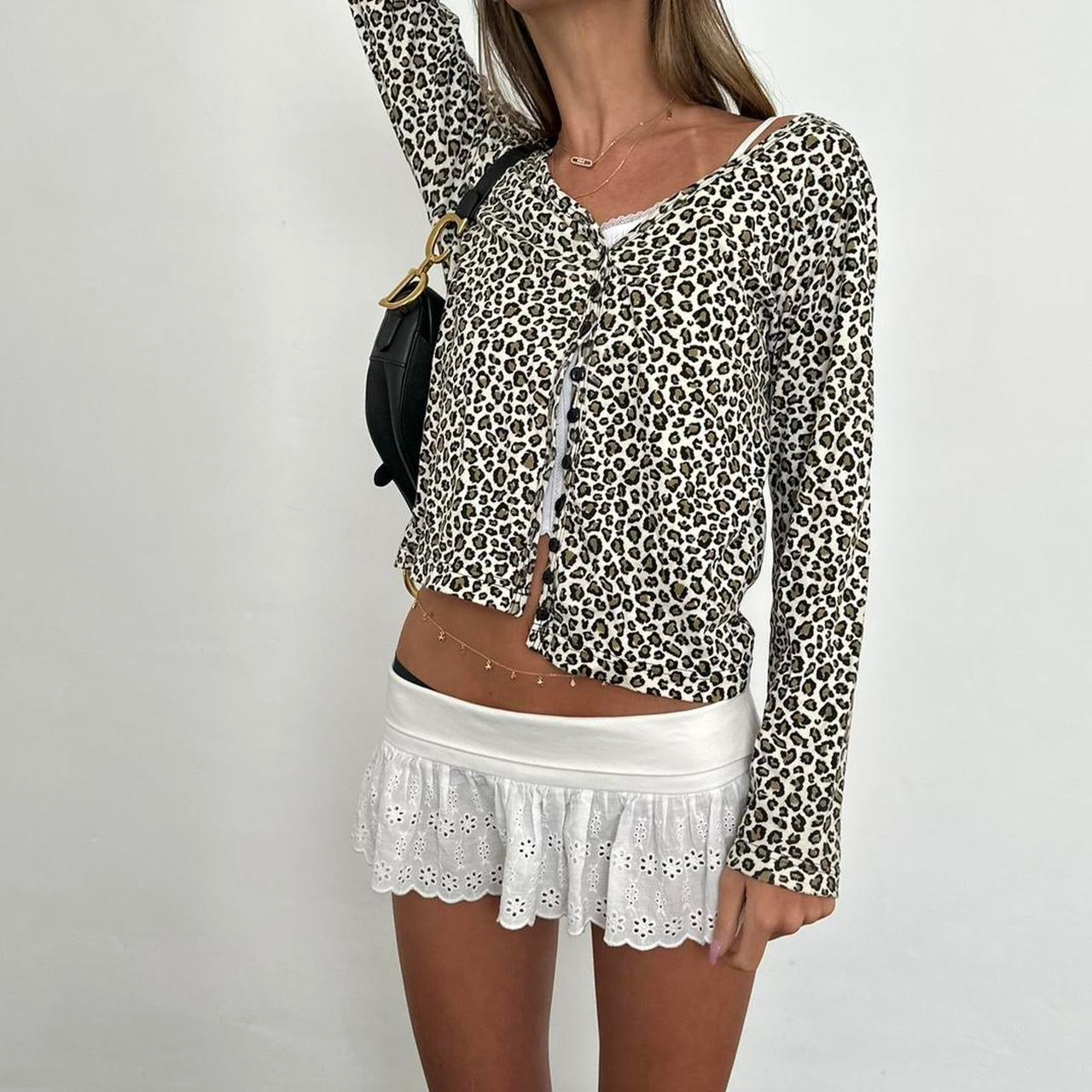 Vintage Victoria Secret leopard print cardigan