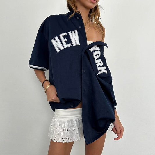 Vintage 90s New York oversized jersey top