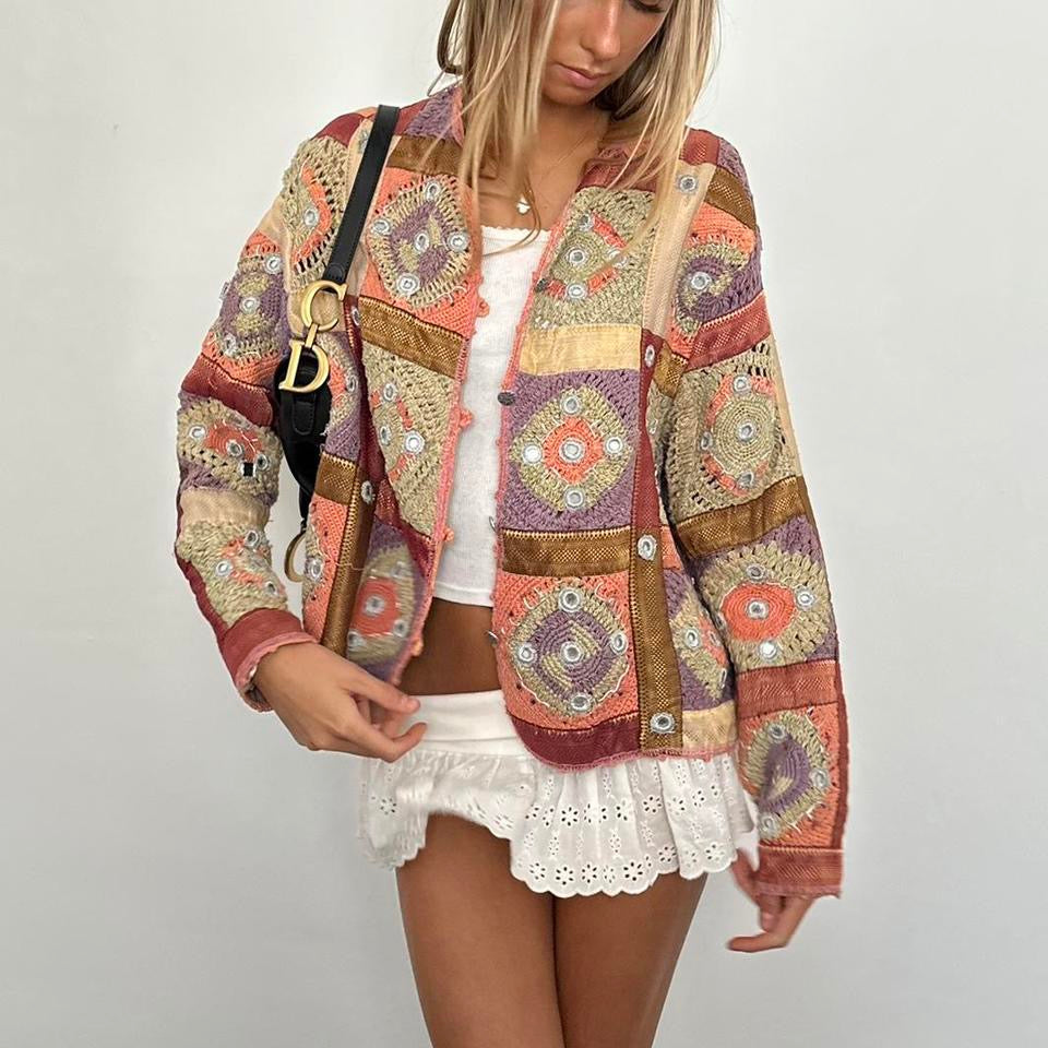 Vintage bohemian crochet jacket