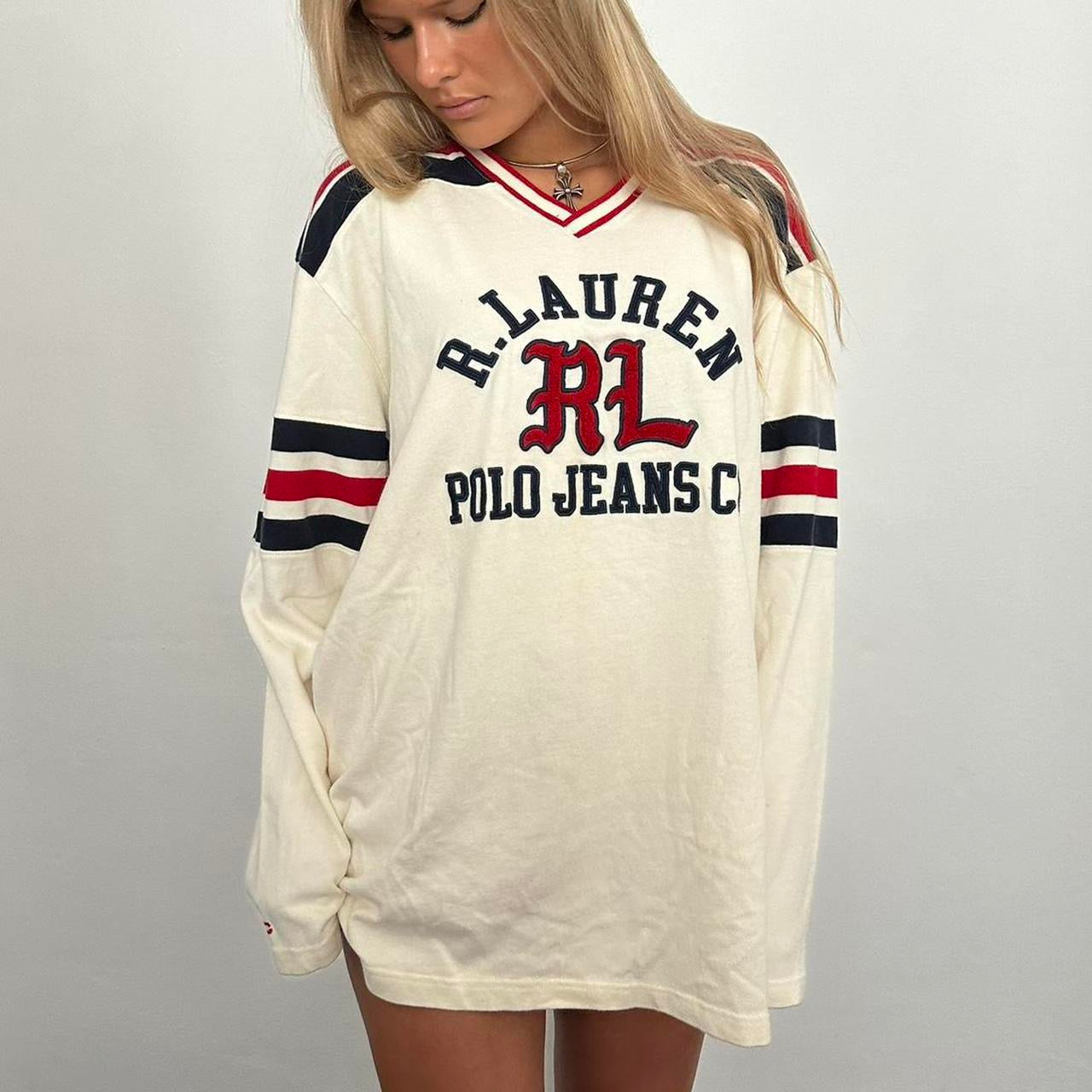 Vintage Ralph Lauren jersey sweatshirt style top