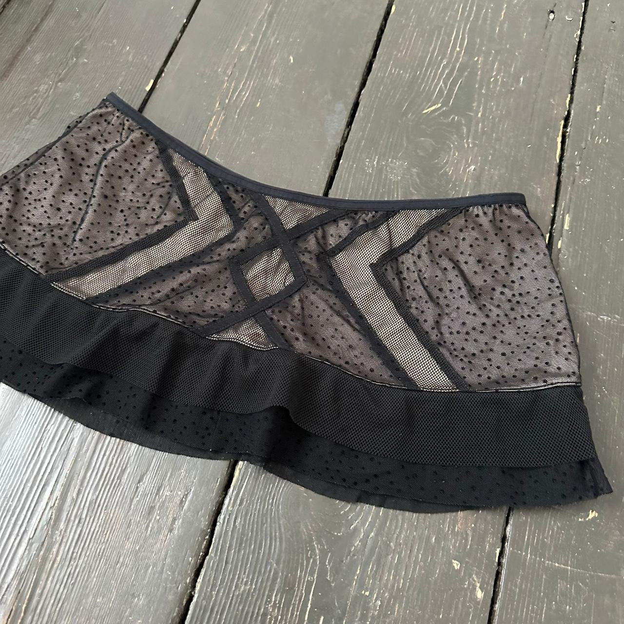 Vintage 90’s black lace micro skirt