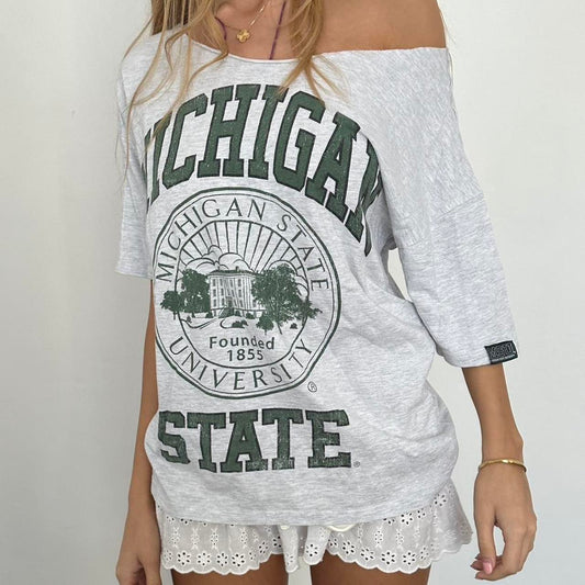 Vintage 2000’s Michigan State University off the shoulder top
