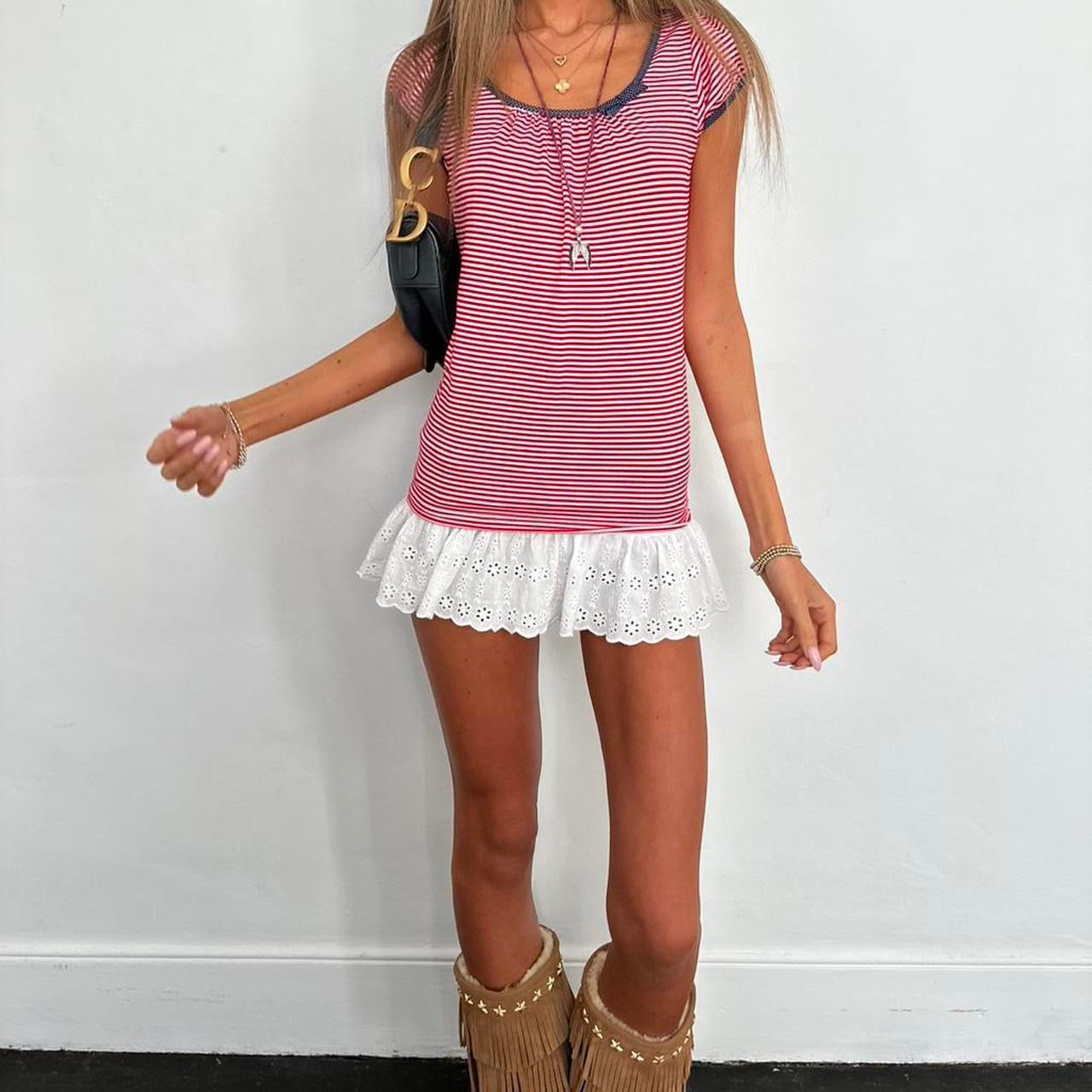 Vintage 2000’s striped red top