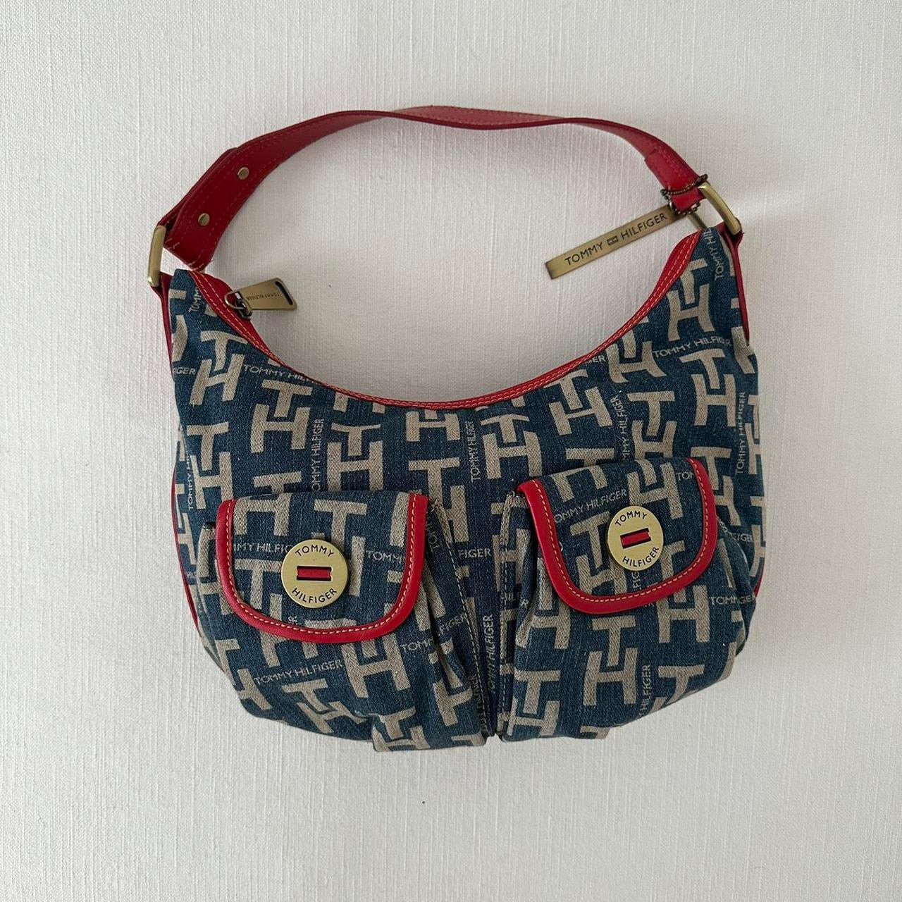 Vintage 90's Tommy Hilfiger red denim bag – Chelsea Thrift
