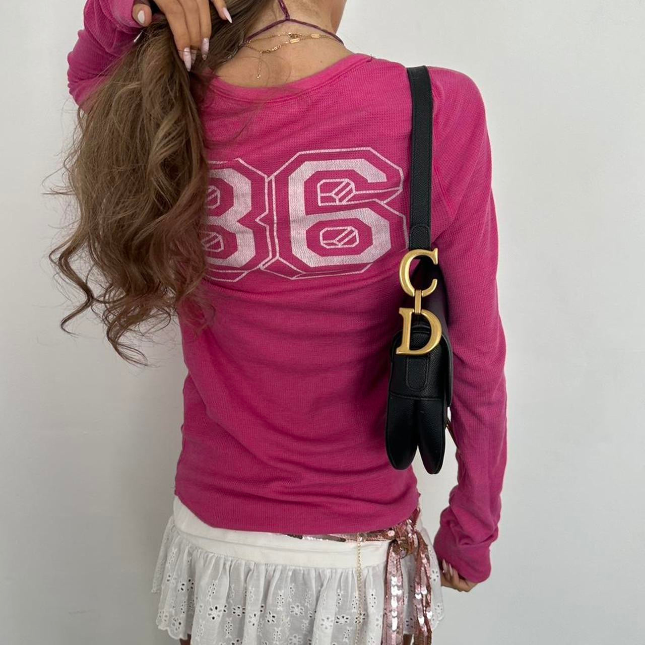 Vintage Victoria’s Secret waffle pink long sleeve top
