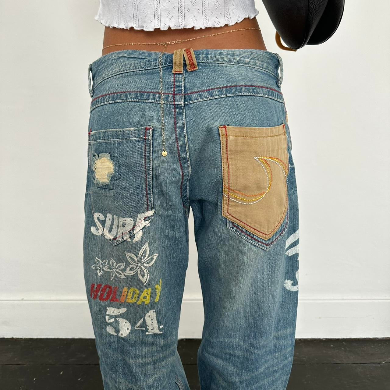 Vintage 90s blue wash rare surf jeans 🩵🐬🏄🏼‍♀️