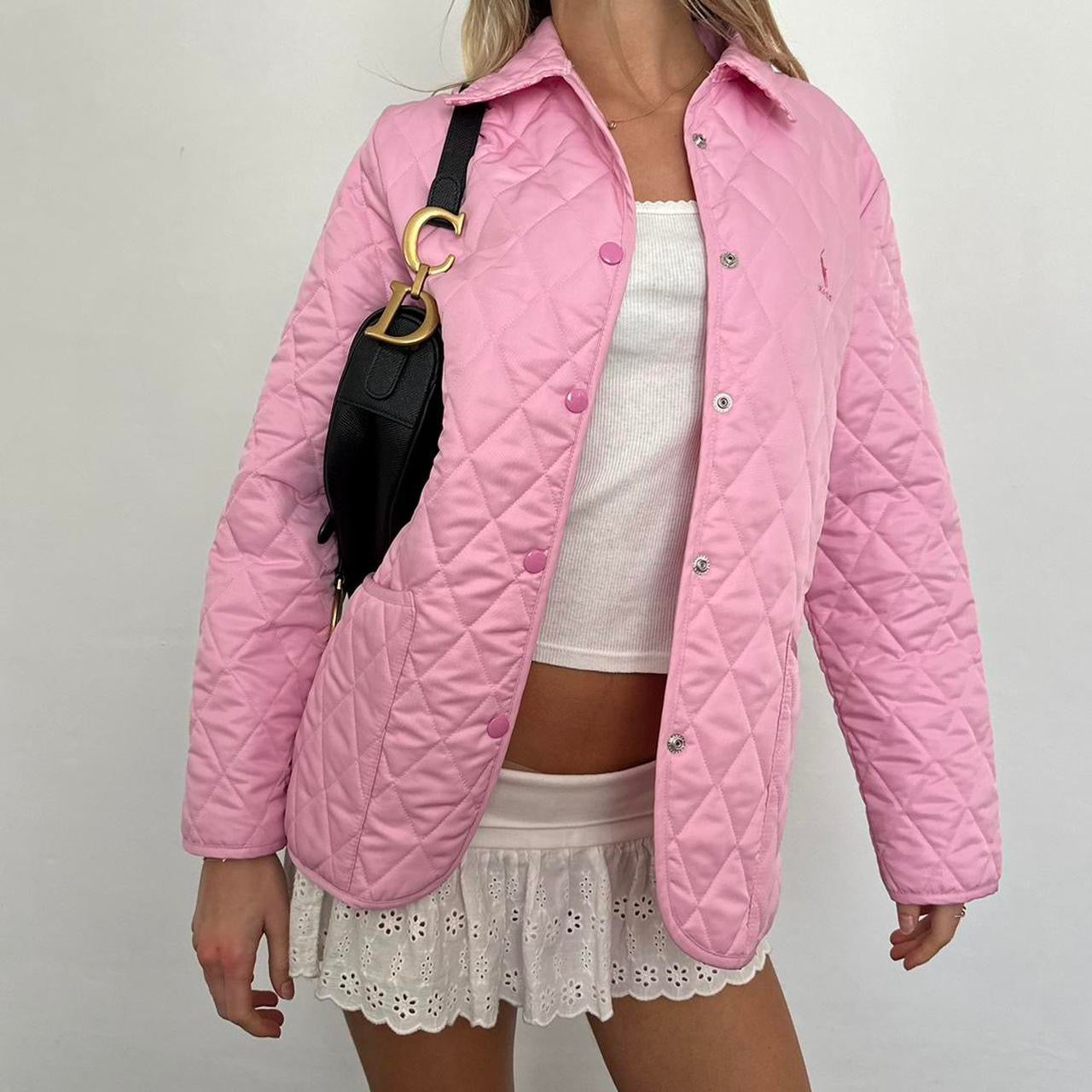 Vintage 2000’s pink Beverly Hills Polo Club quilted jacket