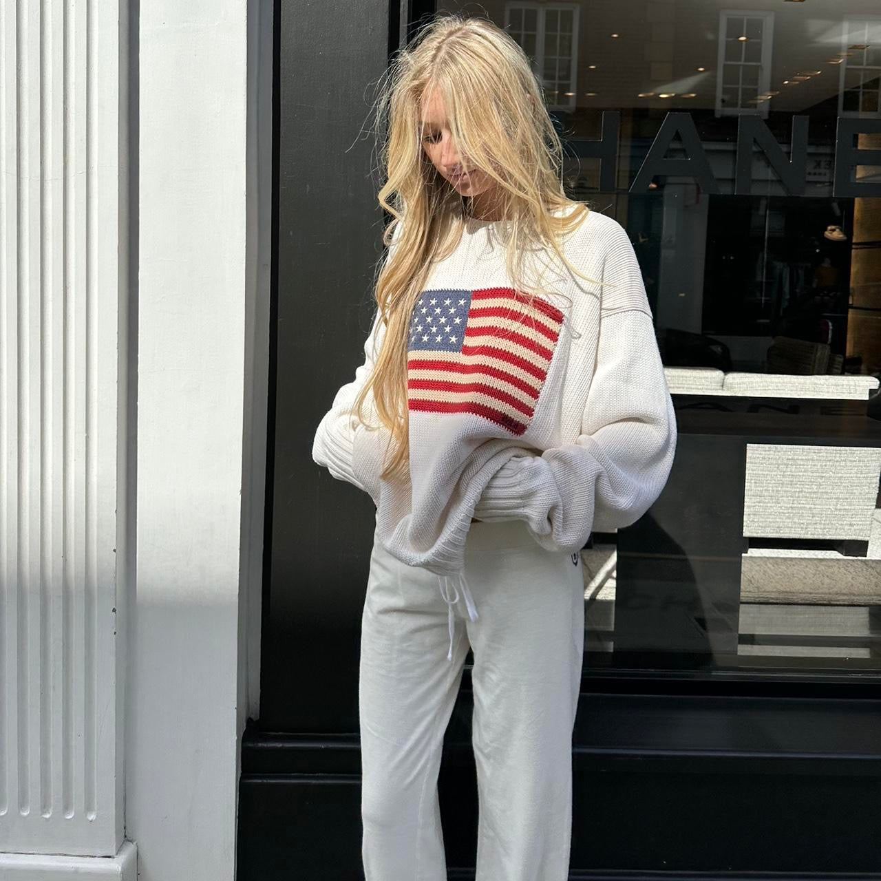 Vintage 90s Ralph Lauren American flag jumper