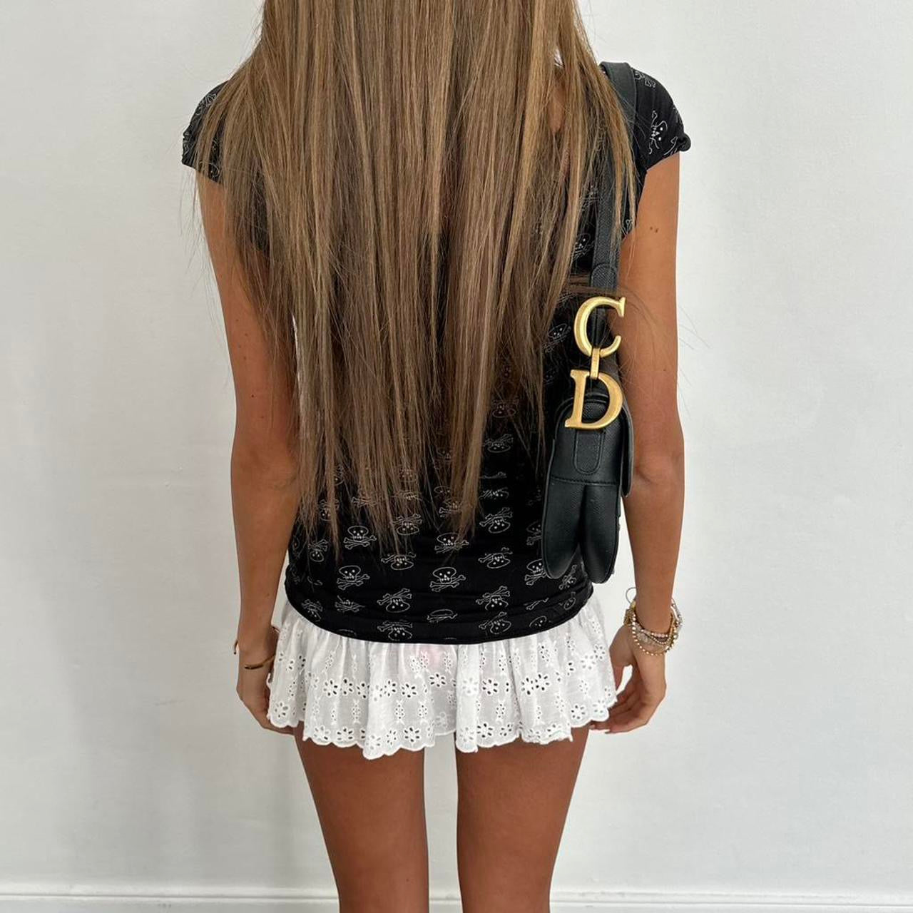 Vintage 2000’s black skull cami top