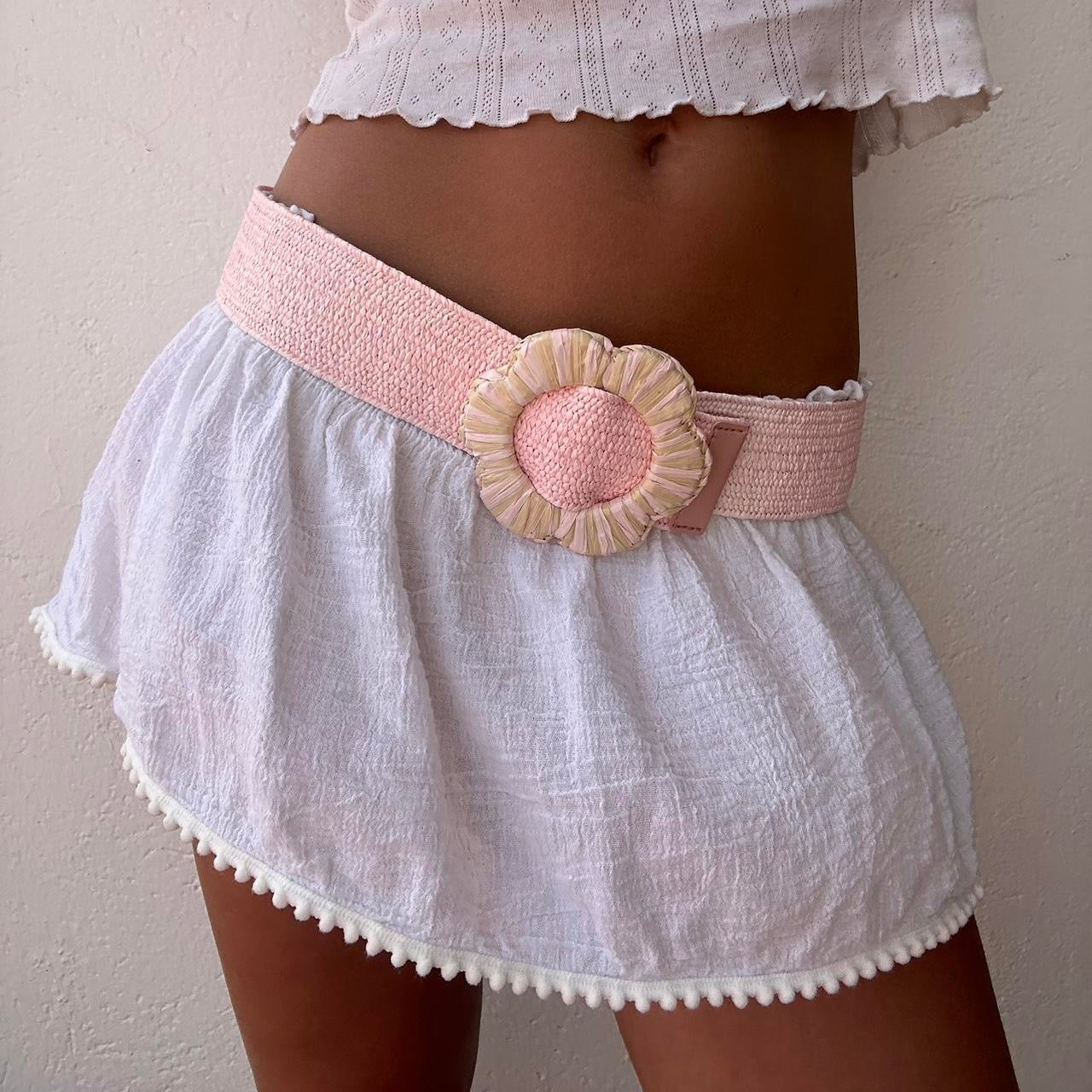 Vintage pink flower belt 🌺