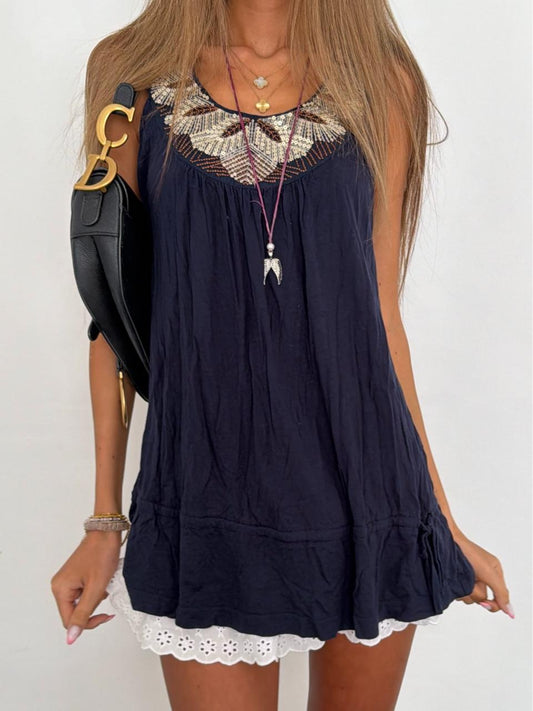 Vintage 00’s navy embellished top