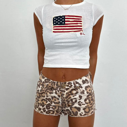 Vintage leopard shorts