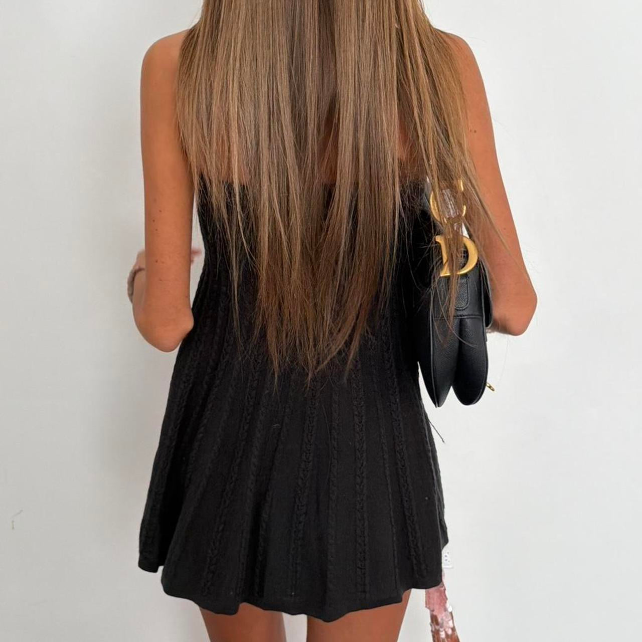 Vintage 90’s black knit strapless top