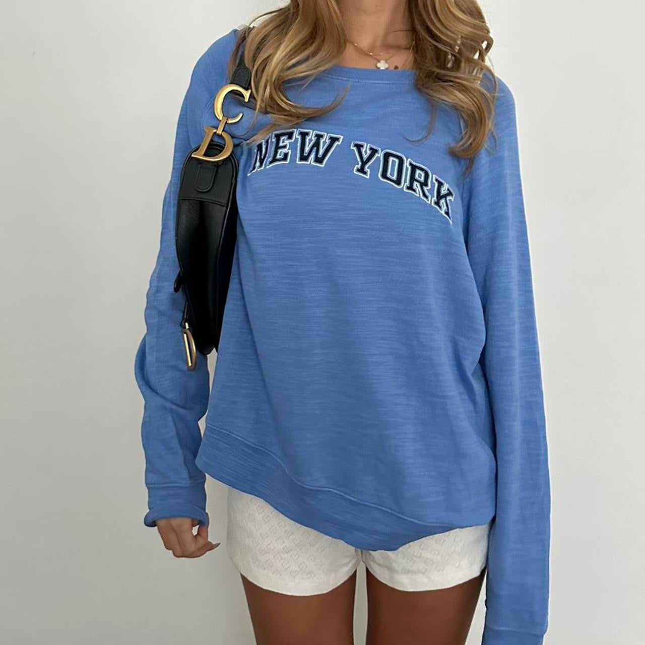 Vintage New York blue long sleeve sweater