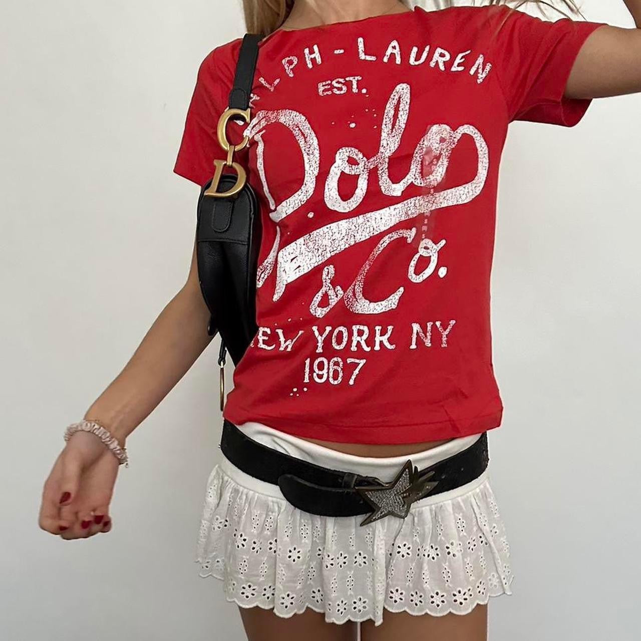 Vintage Ralph Lauren graphic red top