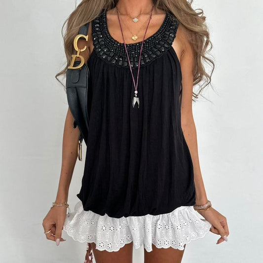 Vintage 00s black boho top