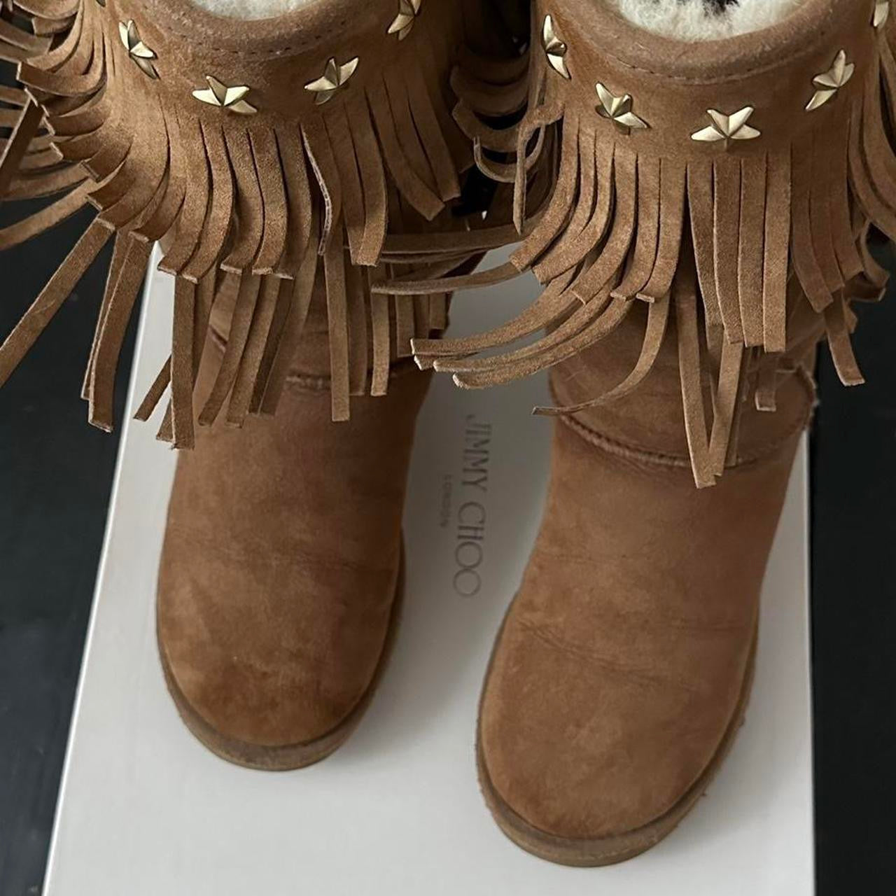 Vintage chestnut 2010 Jimmy Choo X Ugg boots – Chelsea Thrift