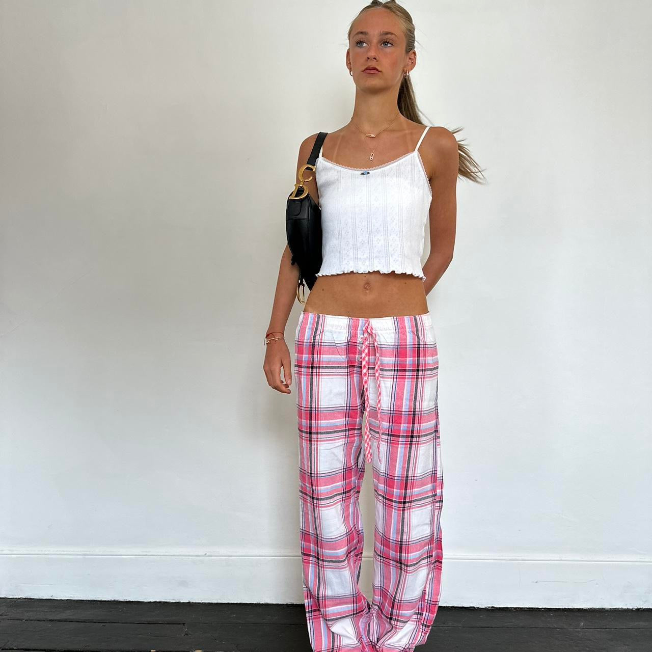 Vintage colourful plaid pants