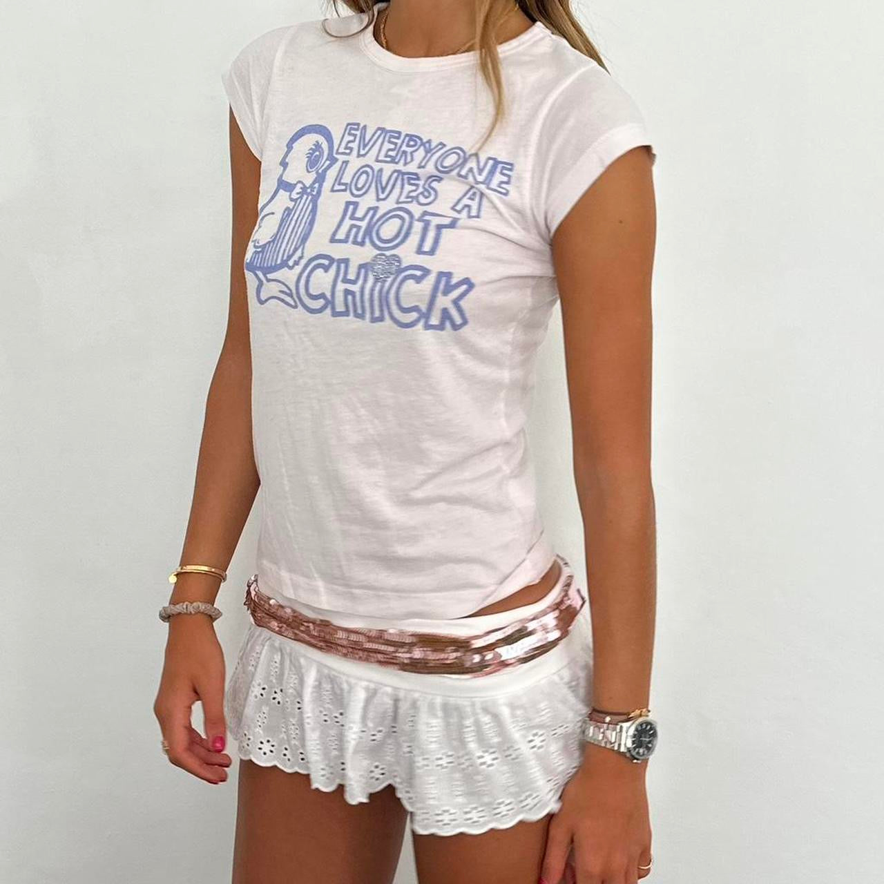 Vintage 00s slogan baby tee