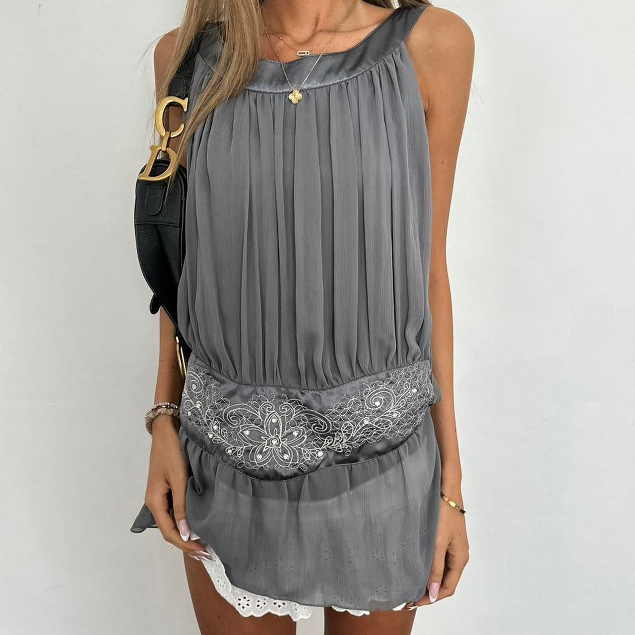 Vintage 90’s grey sequin top
