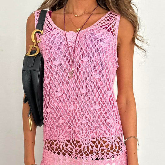 Vintage pink crochet top