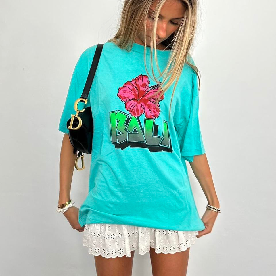 Vintage 90’s Bali hibiscus oversized top