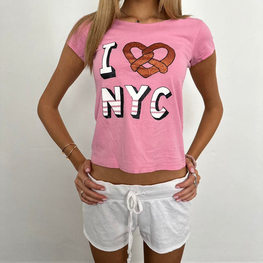 Vintage I 🥨 NYC pink baby tee 🩷