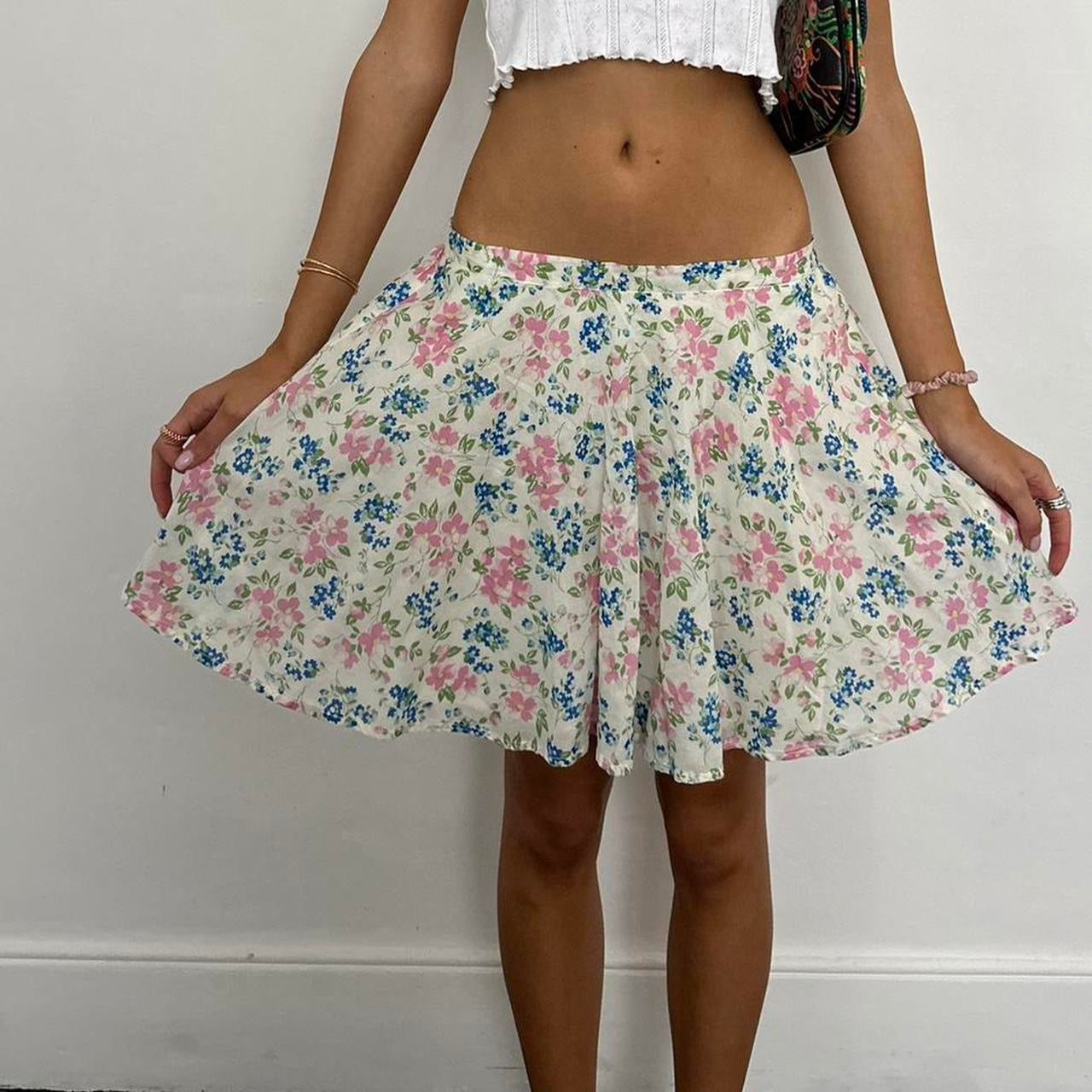 Vintage floral print Ralph Lauren midi skirt