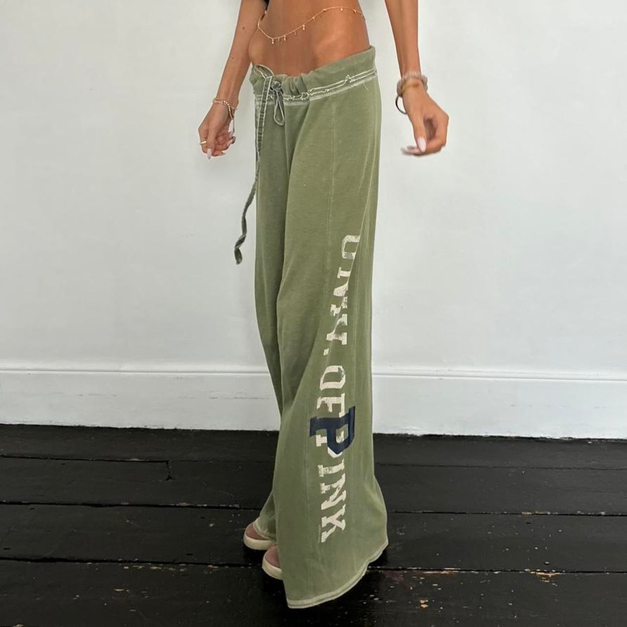 Vintage 00s Victoria’s Secret rare khaki green sweatpants