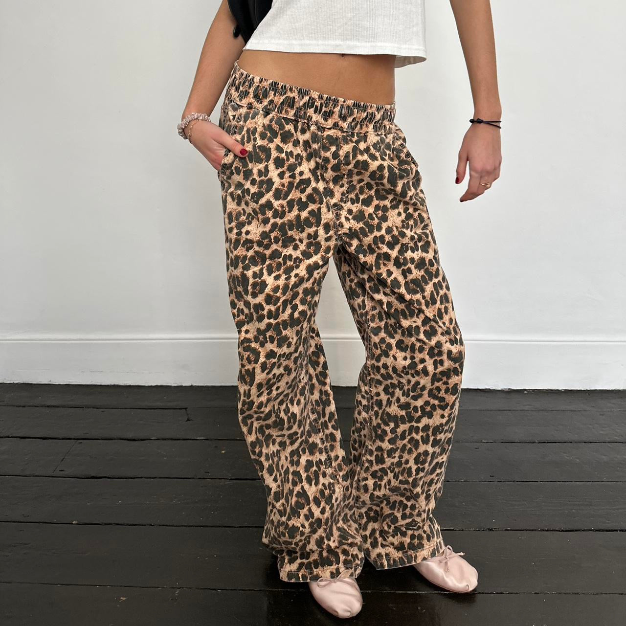 Vintage leopard print pants