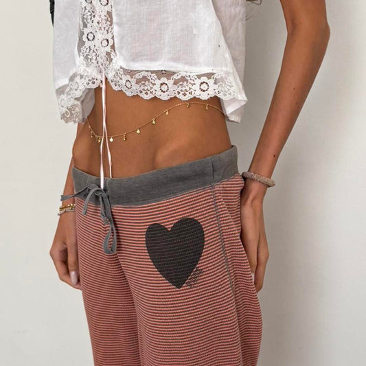 Vintage 2000’s Victoria’s Secret waffle stripe lounge pants