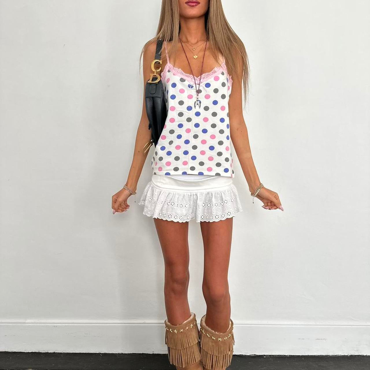 Vintage 2000’s polka dot cami top
