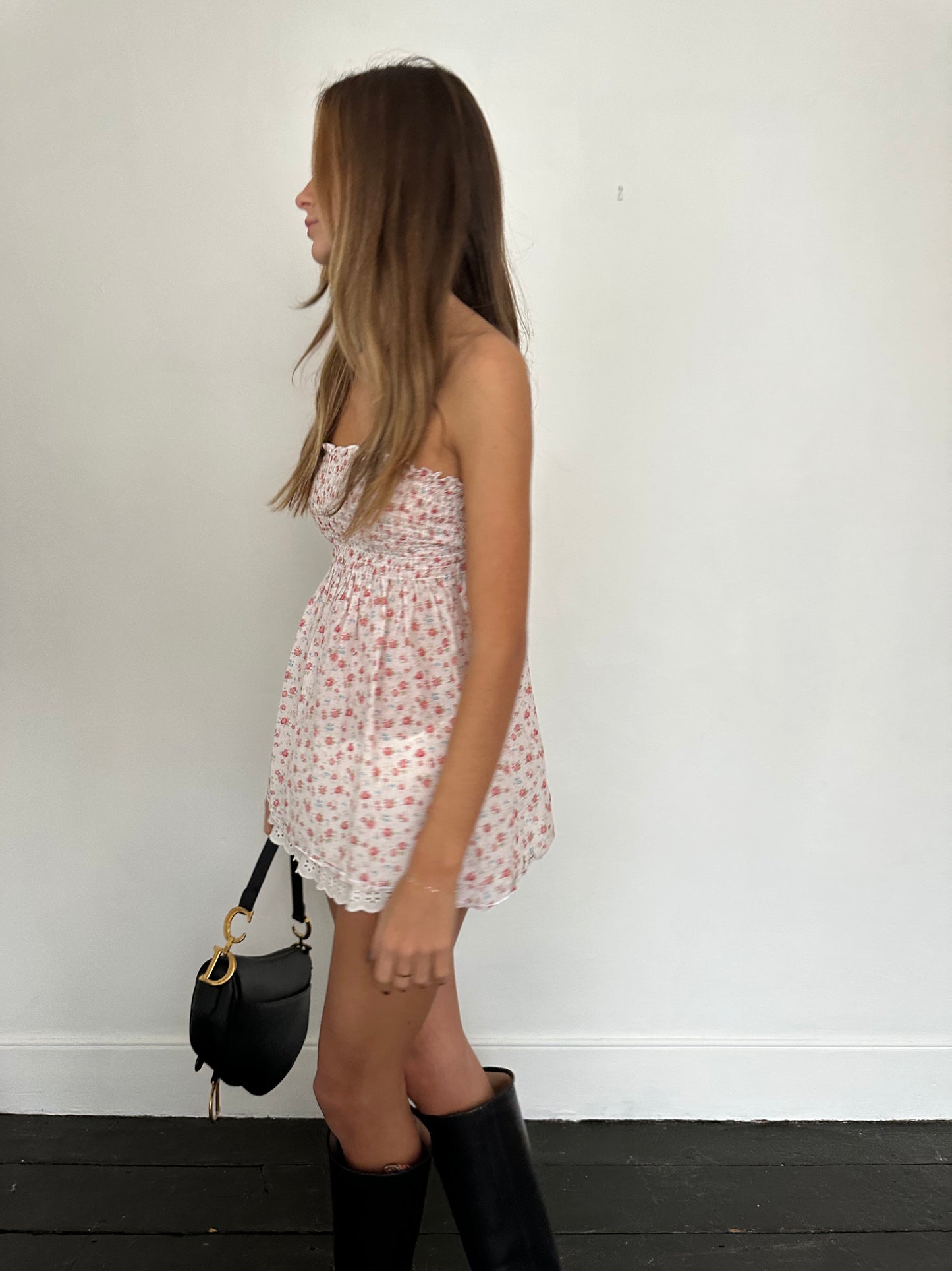 Vintage Strapless Floral Top