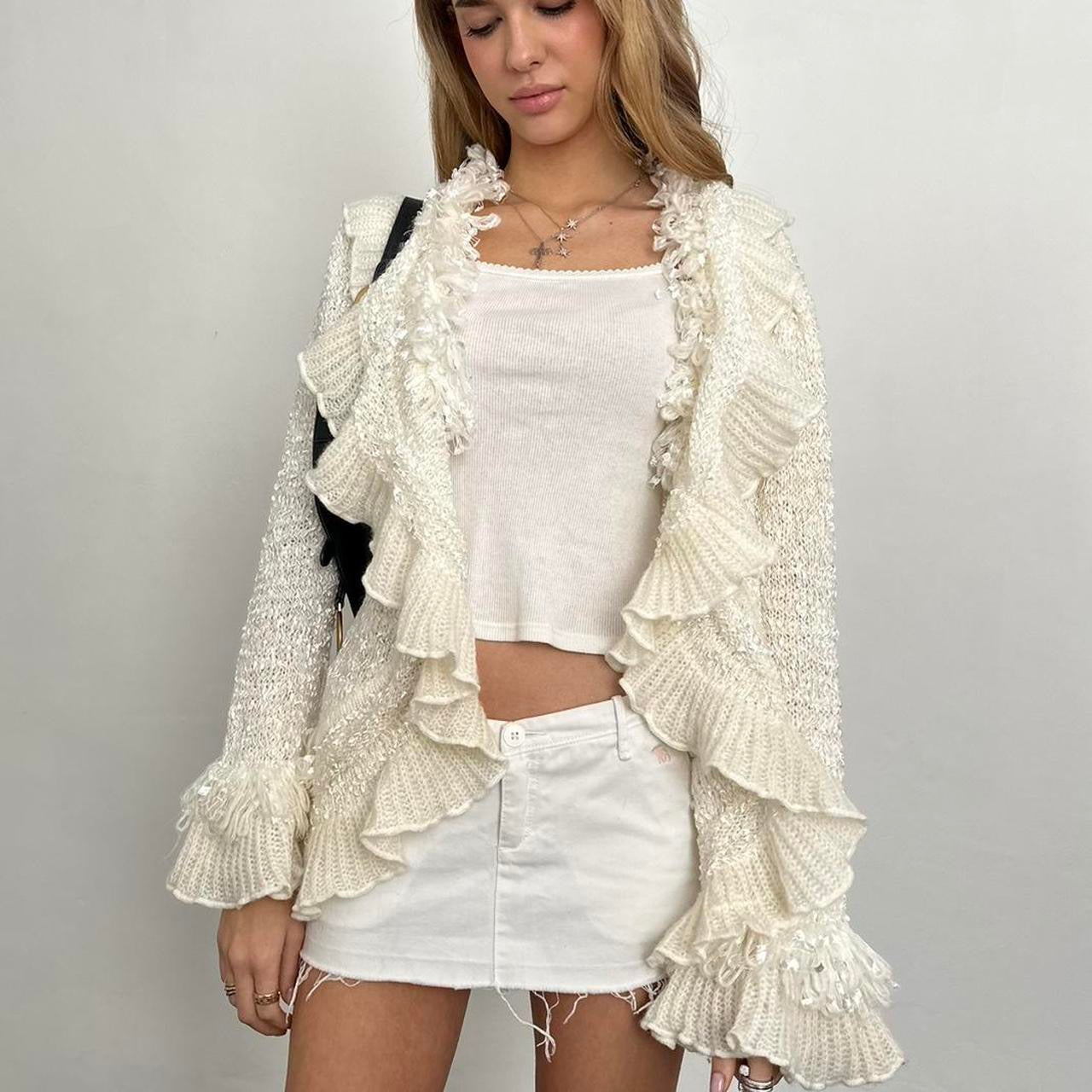 Vintage frilly cardigan