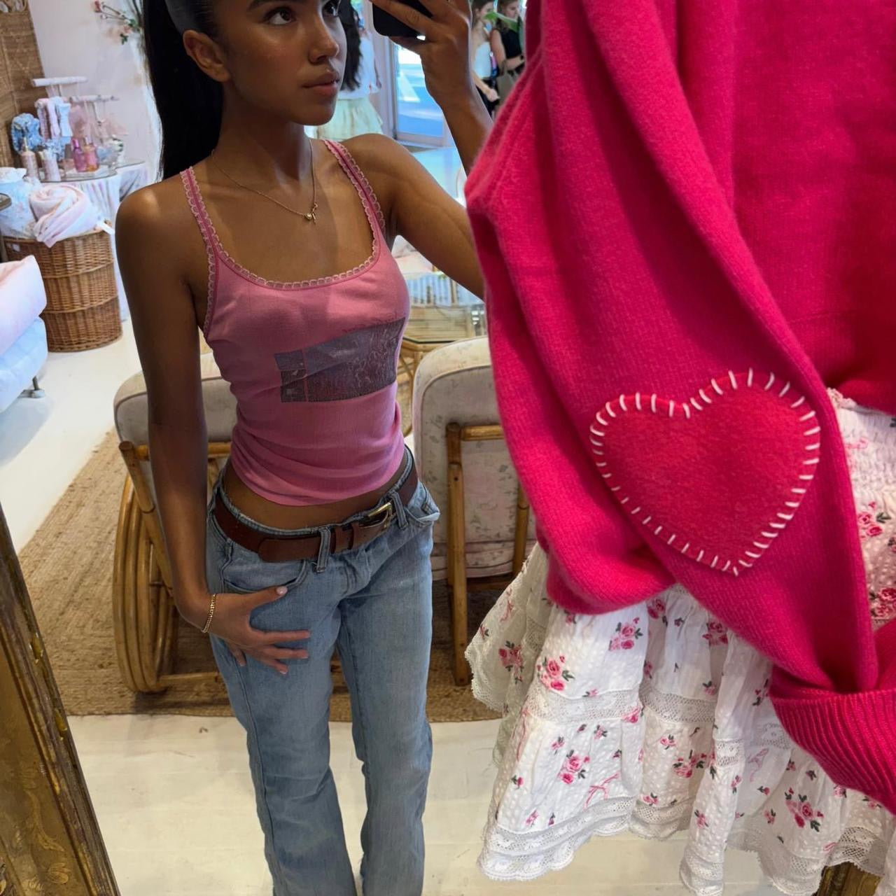 Vintage Victoria’s Secret 2000’s pink nights out cami top